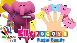 POCOYO  ELLY Finger Family Nursery Rhyme for children [upl. by Lianna]