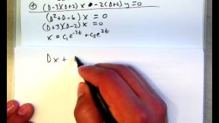 81 Solving systems of differential equations using operators part 1 [upl. by Zenobia912]