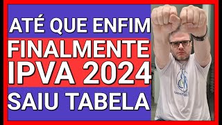 ✔️ATENÇÃO MUDANÇAS IMPORTANTES SAIU TABELA DO IPVA 2024 [upl. by Aicinet]