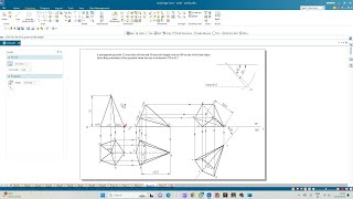 Orthographic Projection of Pentagonal Pyramid 03 [upl. by Wyndham837]