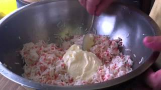 how to make Crab salad for sushi rolls [upl. by Dhiren346]