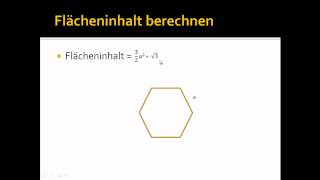 Flächeninhalt von einem Sechseck berechnen [upl. by Yul]