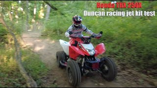 Honda TRX 250X Duncan racing jet kit test [upl. by Libna]