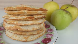 Clătite americane cu mere  American pancakes with apple  Retete Usoare [upl. by Merrie]