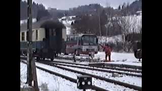 Militärzug auf der Ilztalbahn Februar 1998 [upl. by Farra]