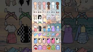 ABCDEF Cute Look Choose your favourite look 😍💞 gacha gachaclub gachalife tocaboca [upl. by Nagoh]