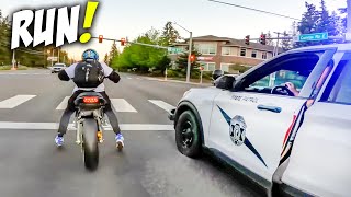 COPS VS BIKERS  MOTORCYCLE POLICE CHASE  ANGRY amp COOL COPS 2024 [upl. by Alian]