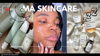 MA SKINCARE ROUTINE SOIR Démaquillage nettoyage gommage visagelèvres masque hydratation etc [upl. by Beeson]