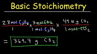 Stoichiometry Basic Introduction Mole to Mole Grams to Grams Mole Ratio Practice Problems [upl. by Haila92]