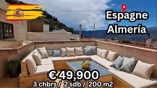 Espagne Almeria  €49900  Maison 3 Chambres 2 salles de bain 200 m2 [upl. by Cullen]