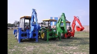 Tractor Backhoe Loader attachment on Mahindra [upl. by Linden973]