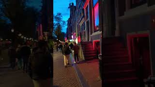 Walking Red Light District in Amsterdam Netherlands travel holiday tourism amsterdam [upl. by Arramat]