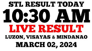 STL Result Today 1030AM Draw March 02 2024 Saturday STL LIVE Result Luzon Visayas and Mindanao [upl. by Llerrad349]