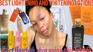 BEST LIGHTENING AND WHITENING BODY LOTIONS TO USE FOR A CLEAR FLAWLESS SKIN TONEwhiteningflawless [upl. by Airyt]