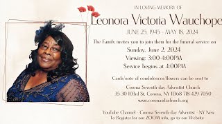 Funeral Service for Leonora Victoria Wauchope [upl. by Vachill]