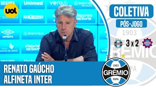 COLETIVA RENATO GAÚCHO TÉCNICO CELEBRA CLASSIFICAÇÃO DO GRÊMIO E ALFINETA INTER [upl. by Esteban609]