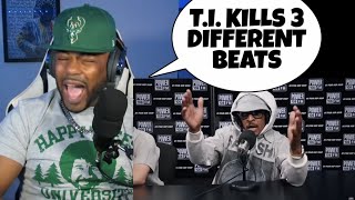 TI GOES CRAZY IN NEW FREESTYLE OVER 3 BEATS Reaction [upl. by Ssilb]