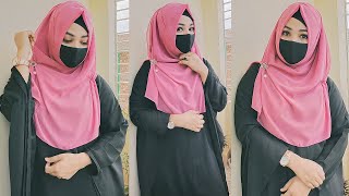 জর্জেট হিজাব পরার সহজ উপায়  Full Coverage Hijab Style [upl. by Gesner]