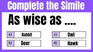 Complete the Simile Challenge [upl. by Arne]