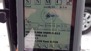 How to Stake out a Point Using Carlson SurvCE and Hemisphere GPS S320 RTK GNSS System [upl. by Yssirc691]