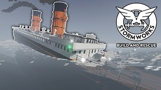 MASSIVE OCEAN LINER COLLIDES WITH ANOTHER SHIP  Stormworks Gameplay  Sinking Ship Survival [upl. by Eachern]