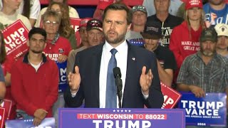 JD Vance full speech at campaign rally in Eau Claire WI Sept 17 2024 [upl. by Nowad]