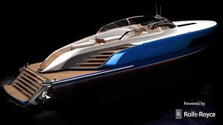 65 feet Aeroboat S6 yacht  powered by Rolls Royce [upl. by Alegnasor]