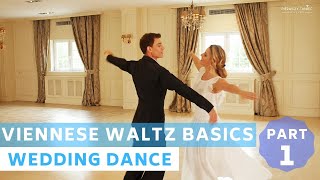 Viennese Waltz Basics  part 1  Basic Steps  Wedding Dance choreography [upl. by Asilaj67]