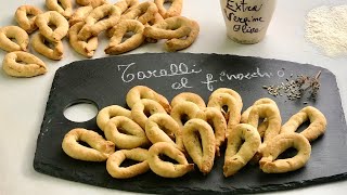 TARALLI ALL’ OLIO EXTRAVERGINE e Finocchio ricetta facilissima senza bollitura TARALLI WITH FENNEL [upl. by Olegnaid605]