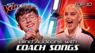 Coaches in SHOCK when hearing their OWN SONGS on The Voice  Top 10 [upl. by Imeon974]