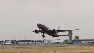 Malaysian Airlines Boeing 777200ER  Loud Rolls Royce Takeoff [upl. by Grochow]