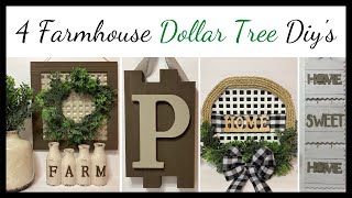 4 Farmhouse Decor DiysDollar Tree DiysBudget Friendly [upl. by Martin822]