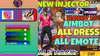 Free Fire New Vip 100 Antiban Injector Auto Headshot All Dress Emote Vip Injector Ban Bellara Blrx [upl. by Evered]