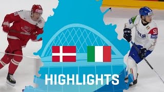 Denmark  Italy  Highlights  IIHFWorlds 2017 [upl. by Eimoan]