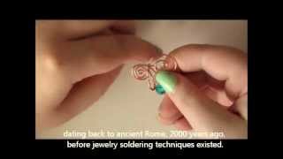 How to make an Ear Cuff  Part 2  Wire Wrapping a Crystal [upl. by Ahcim]