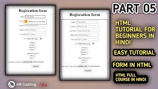 HTML Tutorial Forms amp Input Tags  Web Development Tutorials [upl. by Assele]