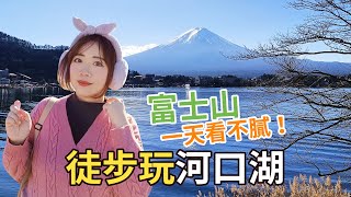 河口湖一日散策！大池公園．河口湖大橋．湖山亭うぶや前．ほうとう不動．河口湖遊覽船天晴 [upl. by Marsiella]