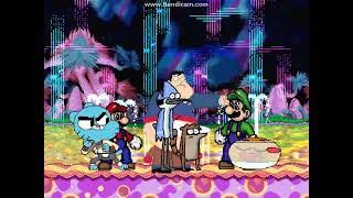 MUGEN battle 4572 Team Mario vs Team Luigi 3 [upl. by Berardo]