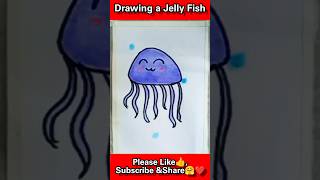 Drawing a Jellyfish drawing jellyfish [upl. by Fanchie648]