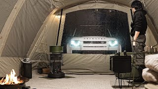 Delicious camping in a Skyview inflatable tent with Luxury Truck [upl. by Rakso804]