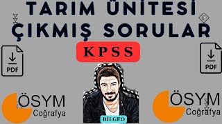 13 KPSS ÇIKMIŞ SORULAR TARIM ÜNİTESİ 3347 açıklamasını da yaptığımız üzere cevap 2 ve 4 [upl. by Ymor606]