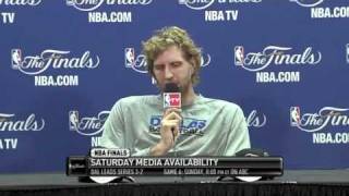 Dirk Responds To Dwyane amp LeBrons Mocking [upl. by Louella]