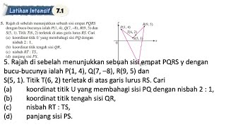 Latihan Intensif 71 No 5  Bab 7 Geometri koordinat  71 Pembahagi tembereng garis  Add Maths F4 [upl. by Garrity648]