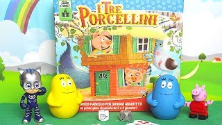 I TRE PORCELLINI  Gattoboy e Peppa Pig sfidano i Barbapapà Challenge [upl. by Zink]