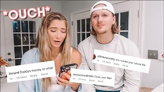 Reacting to our hate comments for the first time  21 yr old parents of 3 [upl. by Unhsiv]