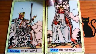 Combinaciones tarot con la REINA de ESPADAS  ARCANOS MENORES DE ESPADAS Por TARA [upl. by Trebreh]