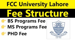 FCC University Lahore Fee Structure 2024 Tuition Hostel Fees and Complete Details [upl. by Papke]