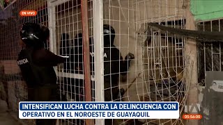 Policía realiza un intenso operativo contra la delincuencia en el noroeste de Guayaquil [upl. by Minnnie]