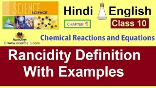 Rancidity definition with examples class 10 cbse board chapter 1 in hindi and english [upl. by Ayr]