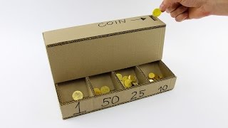 DIY Coin Sorting Machine from Cardboard [upl. by Handy]